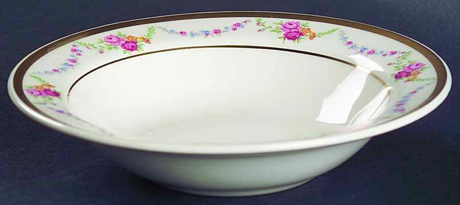 Garland Rim Fruit/Dessert (Sauce) Bowl by Edwin Knowles-1