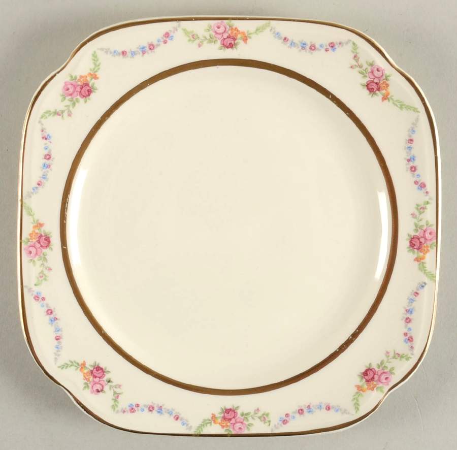 Garland Square Salad Plate by Edwin Knowles-1