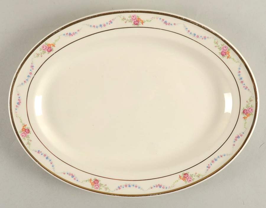 Garland 11" Oval Serving Platter by Edwin Knowles-1