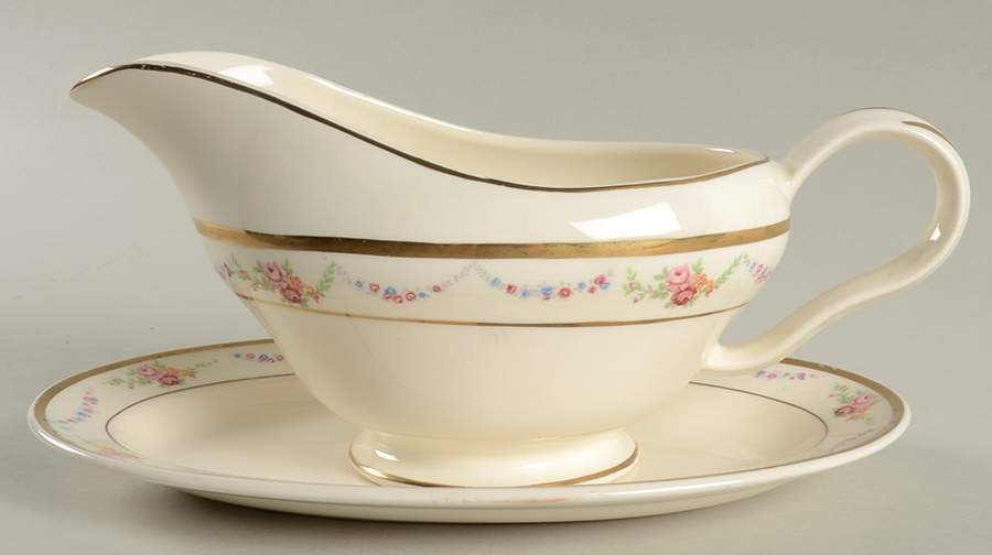 Garland Gravy Boat & Underplate by Edwin Knowles-1