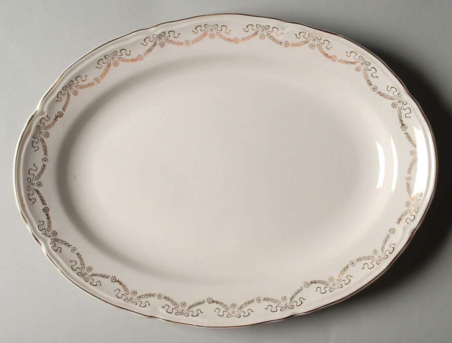 KNO10 13" Oval Serving Platter by Edwin Knowles-1
