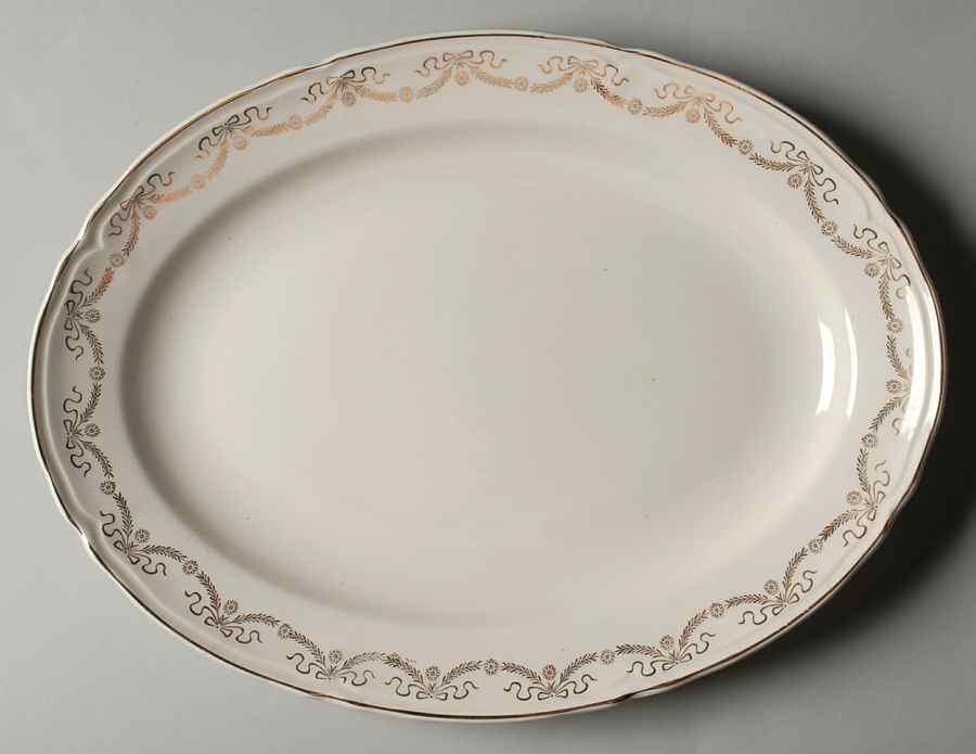 KNO10 13" Oval Serving Platter by Edwin Knowles-1