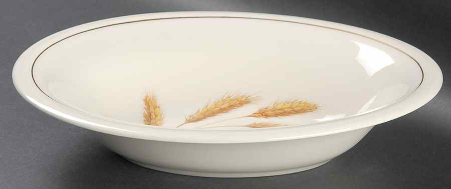 Golden Wheat 9" Oval Vegetable Bowl by Edwin Knowles-1