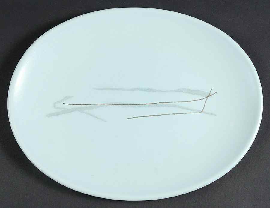 Grass 13" Oval Serving Platter by Edwin Knowles-1
