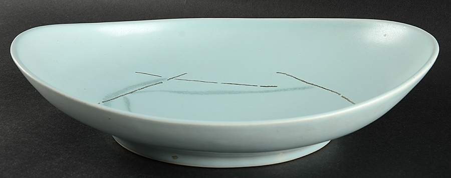 Grass 12" Oval Vegetable Bowl by Edwin Knowles-1