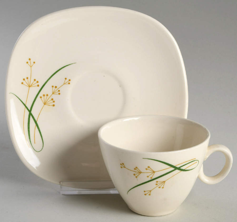 Highlands Flat Cup & Saucer Set by Edwin Knowles-1
