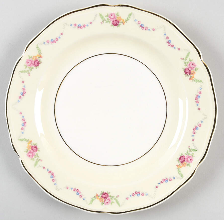 James Floral Festoon Salad Plate by Edwin Knowles-1