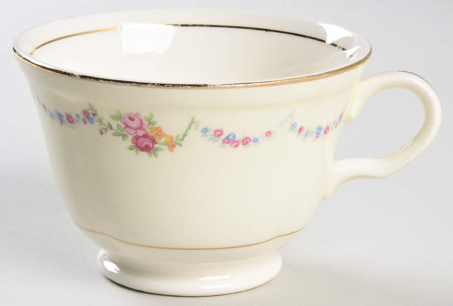 James Floral Festoon Footed Cup by Edwin Knowles-1
