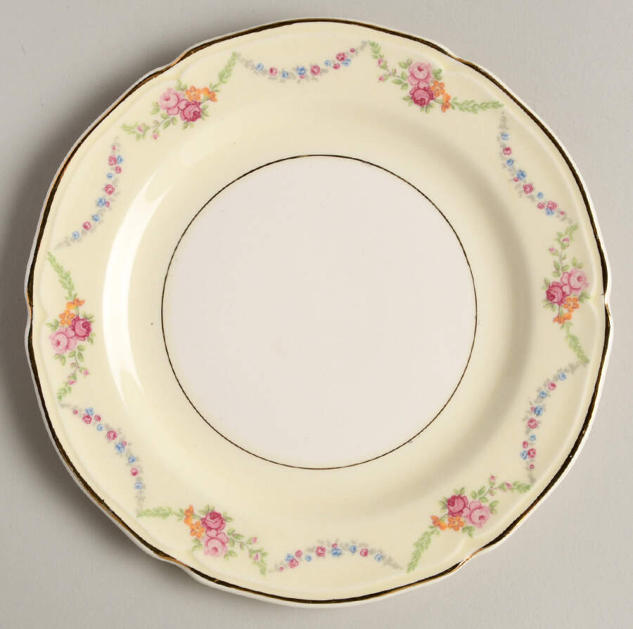 James Floral Festoon Bread & Butter Plate by Edwin Knowles-1