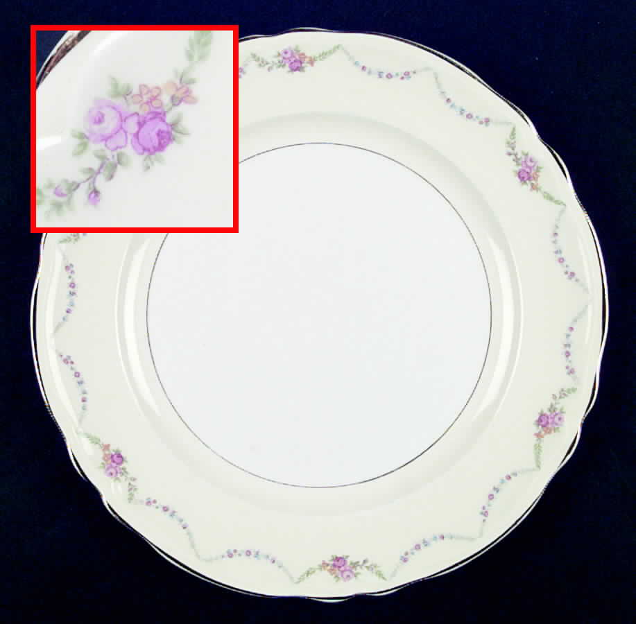 James Floral Festoon Dinner Plate by Edwin Knowles-1