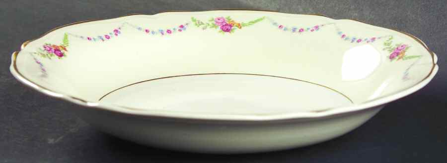 James Floral Festoon Coupe Soup Bowl by Edwin Knowles-1