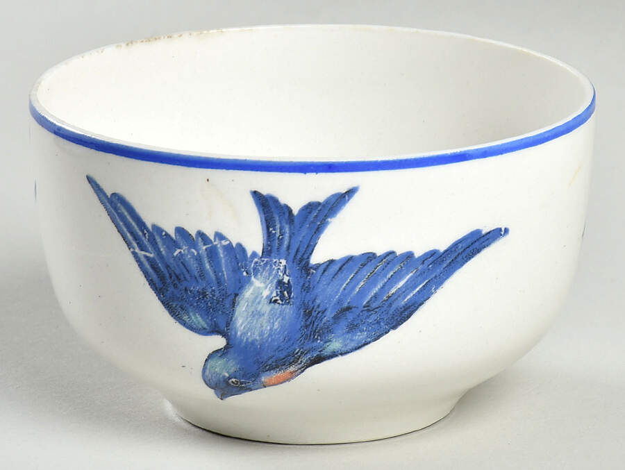 Blue Bird Open Sugar Bowl by Knowles, Taylor & Knowles-1