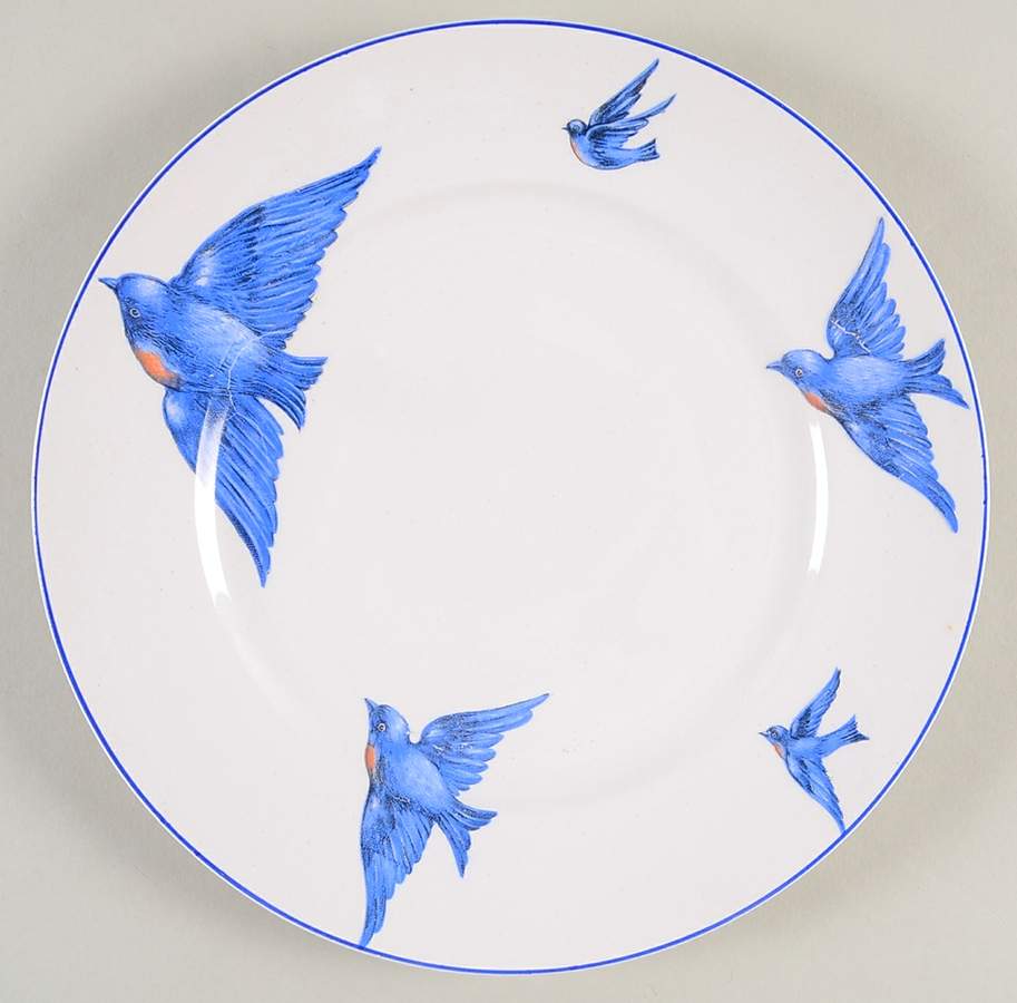 Blue Bird Luncheon Plate by Knowles, Taylor & Knowles-1