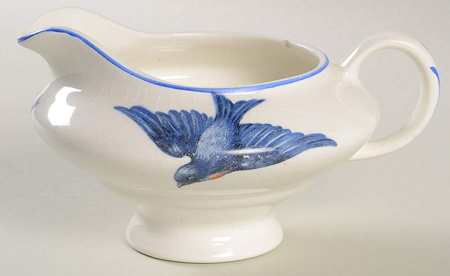 Blue Bird Creamer by Knowles, Taylor & Knowles-1
