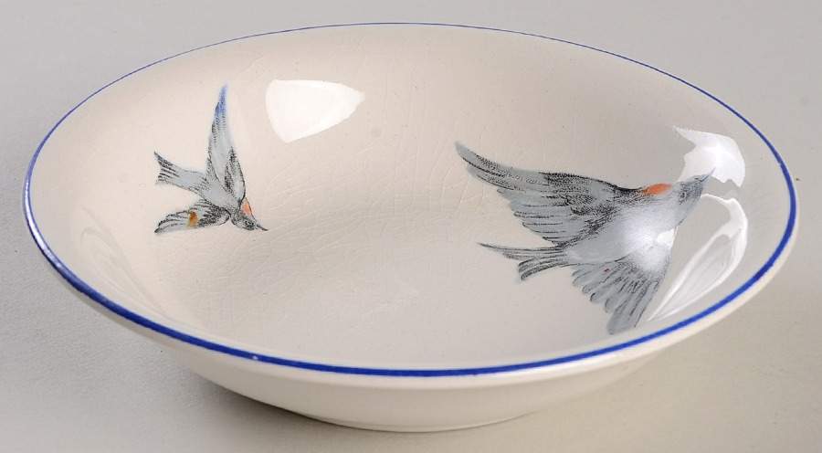 Blue Bird Fruit/Dessert (Sauce) Bowl by Knowles, Taylor & Knowles-1