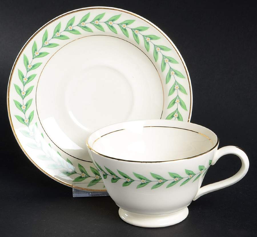 KNO103 Footed Cup & Saucer Set by Edwin Knowles-1