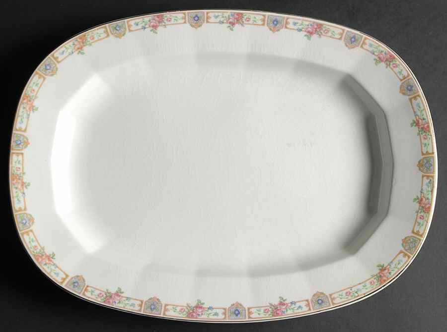 Plaza 15" Oval Serving Platter by Edwin Knowles-1