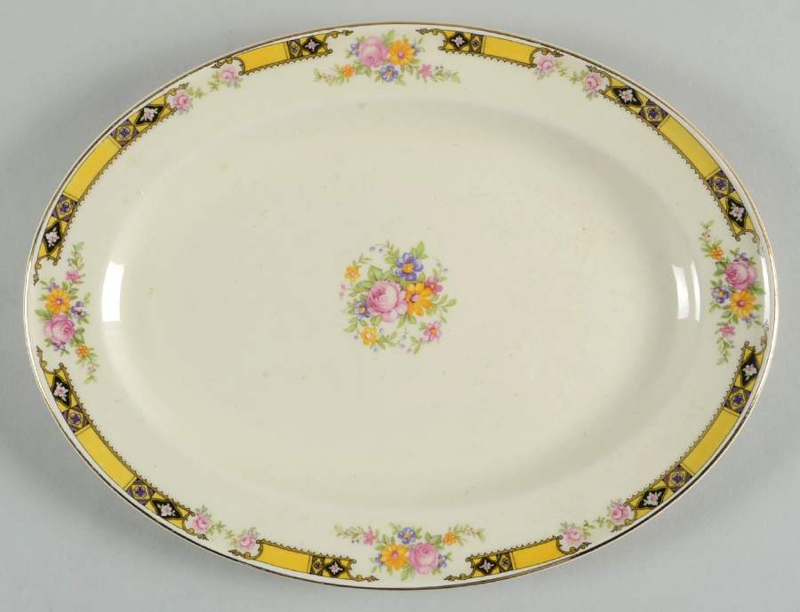402E1 11" Oval Serving Platter by Edwin Knowles-1