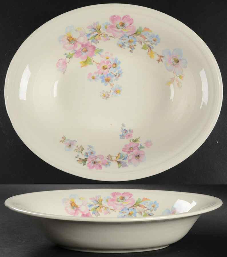 KNO12 10" Oval Vegetable Bowl by Edwin Knowles-1