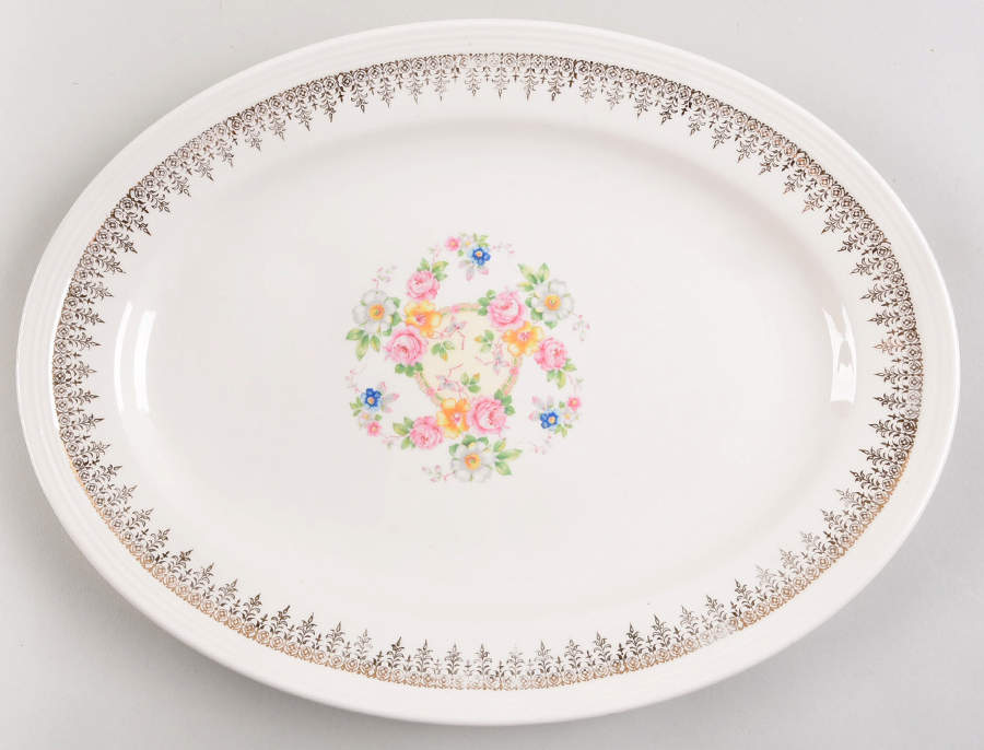 Royal Knowlton 14" Oval Serving Platter by Edwin Knowles-1