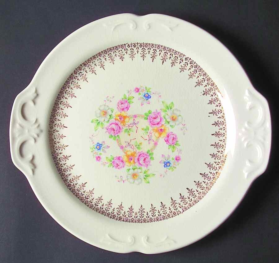 Royal Knowlton Handled Cake Plate by Edwin Knowles-1