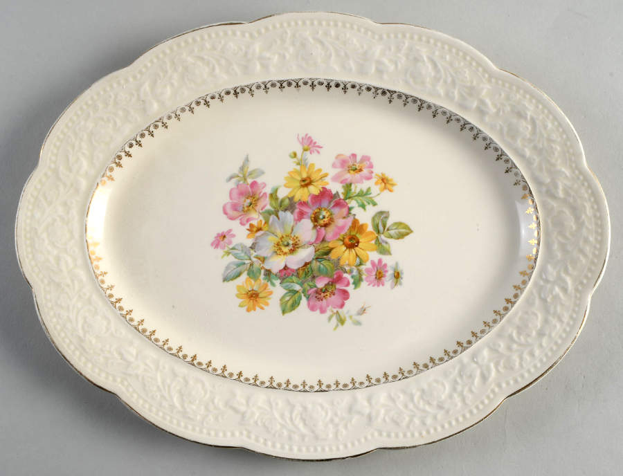 S-337-E1 13" Oval Serving Platter by Edwin Knowles-1