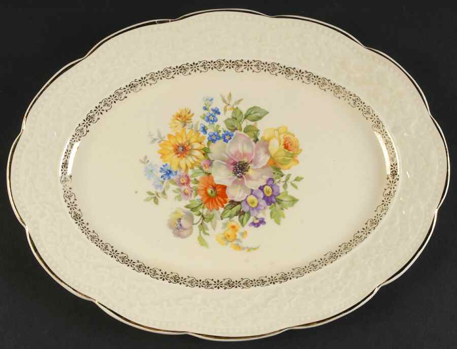 S-337-E1 11" Oval Serving Platter by Edwin Knowles-1