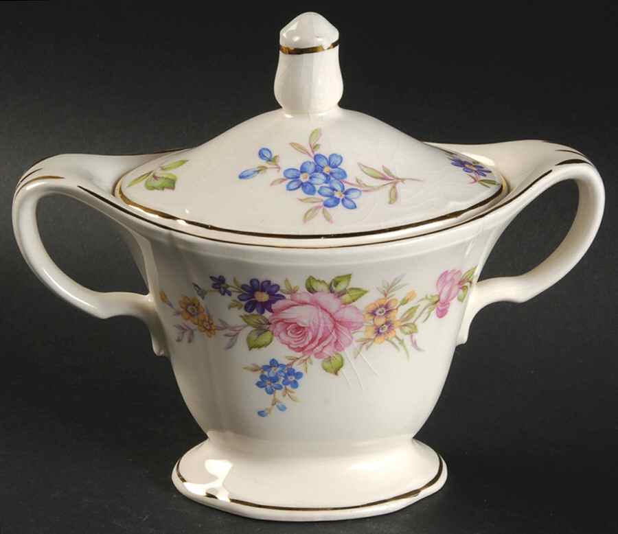 KNO176 Sugar Bowl & Lid by Edwin Knowles-1