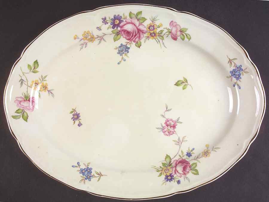 KNO176 13" Oval Serving Platter by Edwin Knowles-1