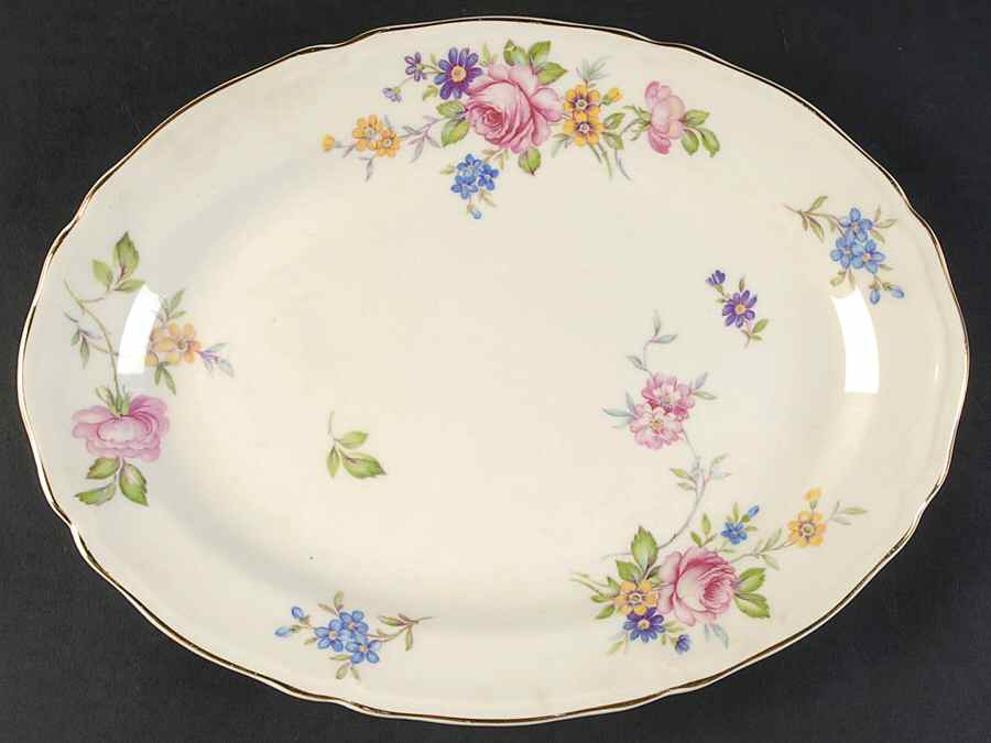 KNO176 11" Oval Serving Platter by Edwin Knowles-1