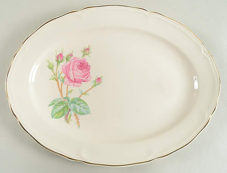 KNO178 13" Oval Serving Platter by Edwin Knowles-1