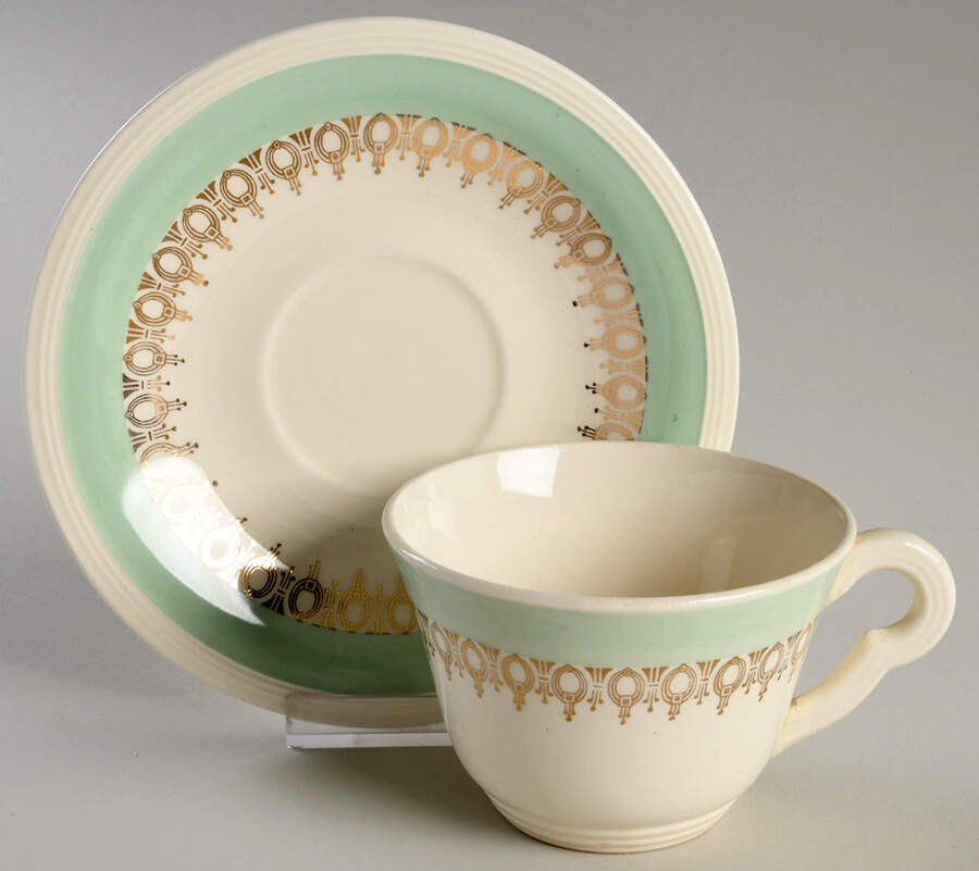 KNO182 Flat Cup & Saucer Set by Edwin Knowles-1