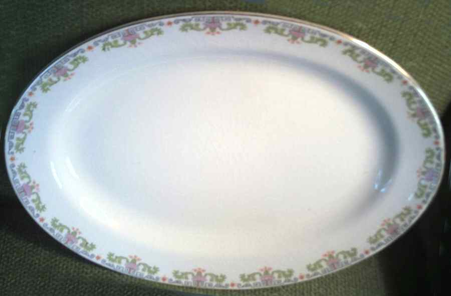 KNO185 16" Oval Serving Platter by Edwin Knowles-1