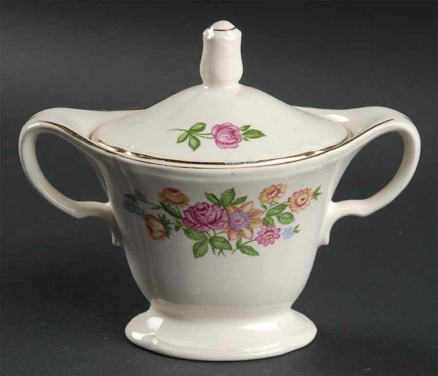 KNO191 Sugar Bowl & Lid by Edwin Knowles-1