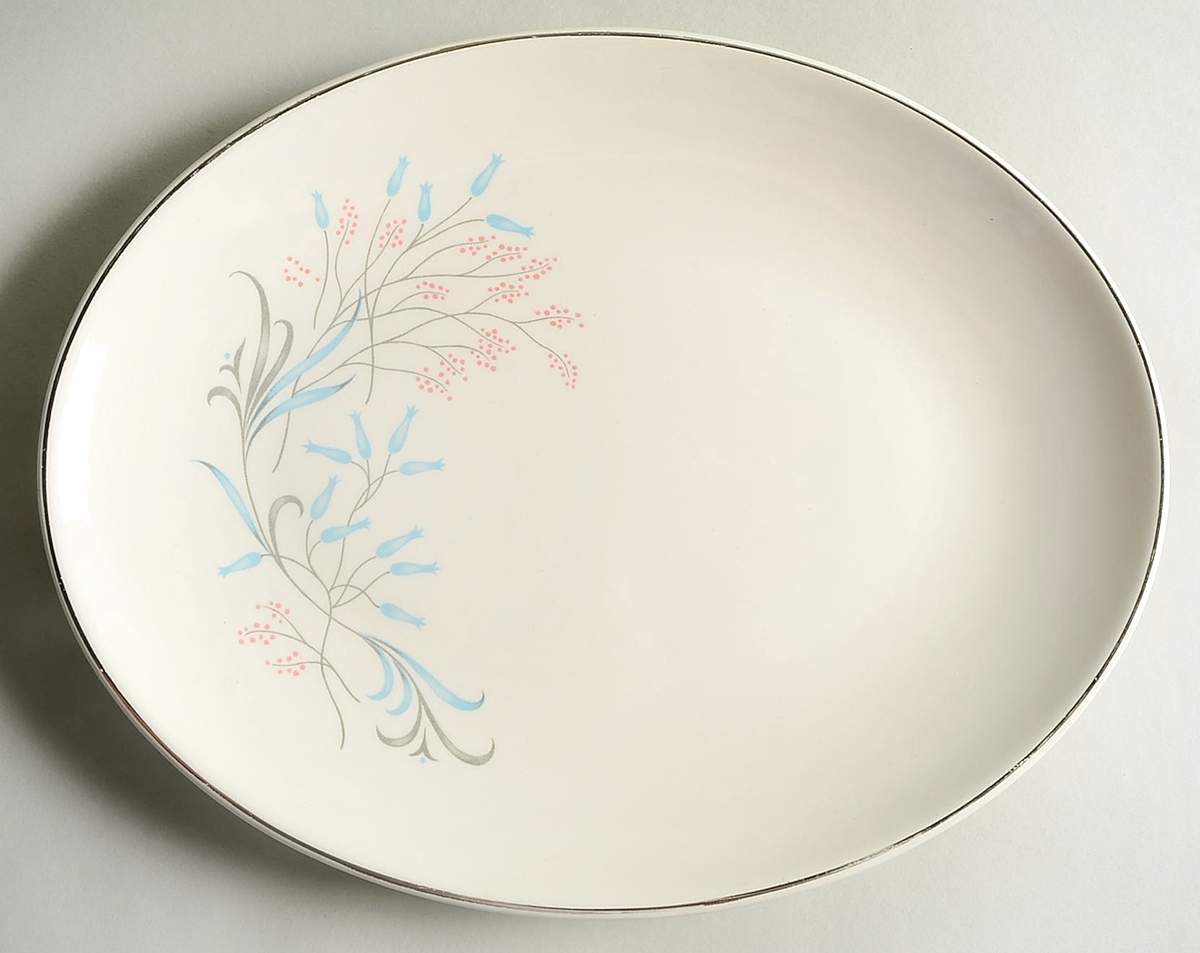 KNO195 12" Oval Serving Platter by Edwin Knowles-1