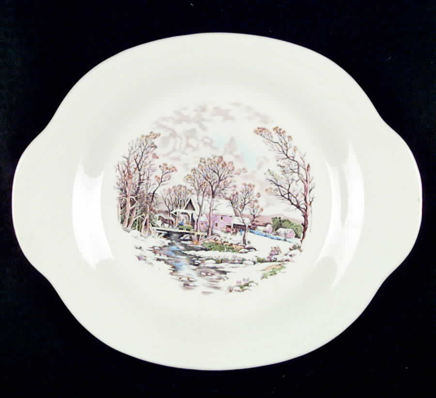 KNO196 Handled Cake Plate by Edwin Knowles-1