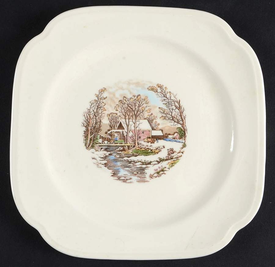 KNO196 Square Salad Plate by Edwin Knowles-1