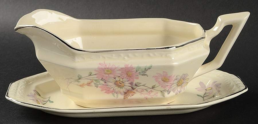 KNO20 Gravy Boat & Underplate/Relish by Edwin Knowles-1
