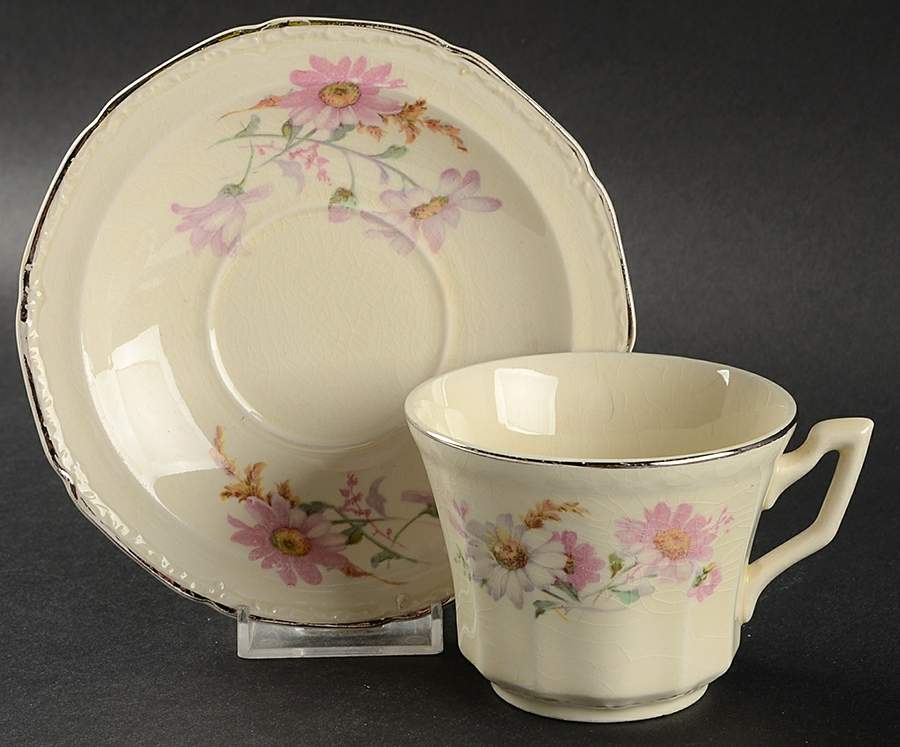 KNO20 Flat Cup & Saucer Set by Edwin Knowles-1