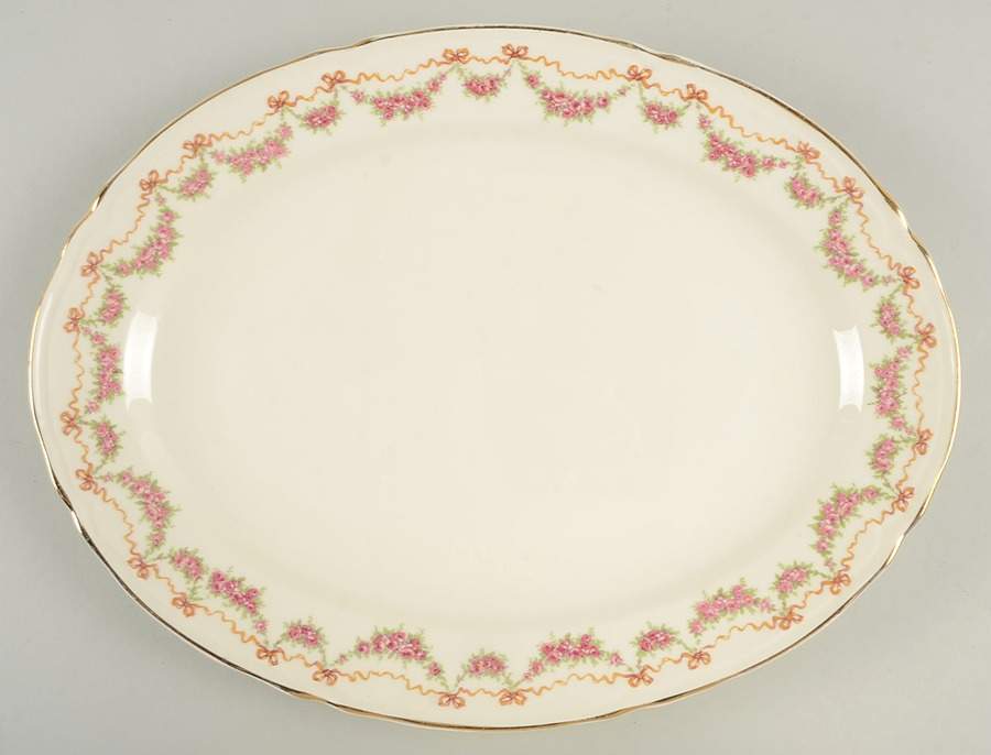 KNO206 13" Oval Serving Platter by Edwin Knowles-1