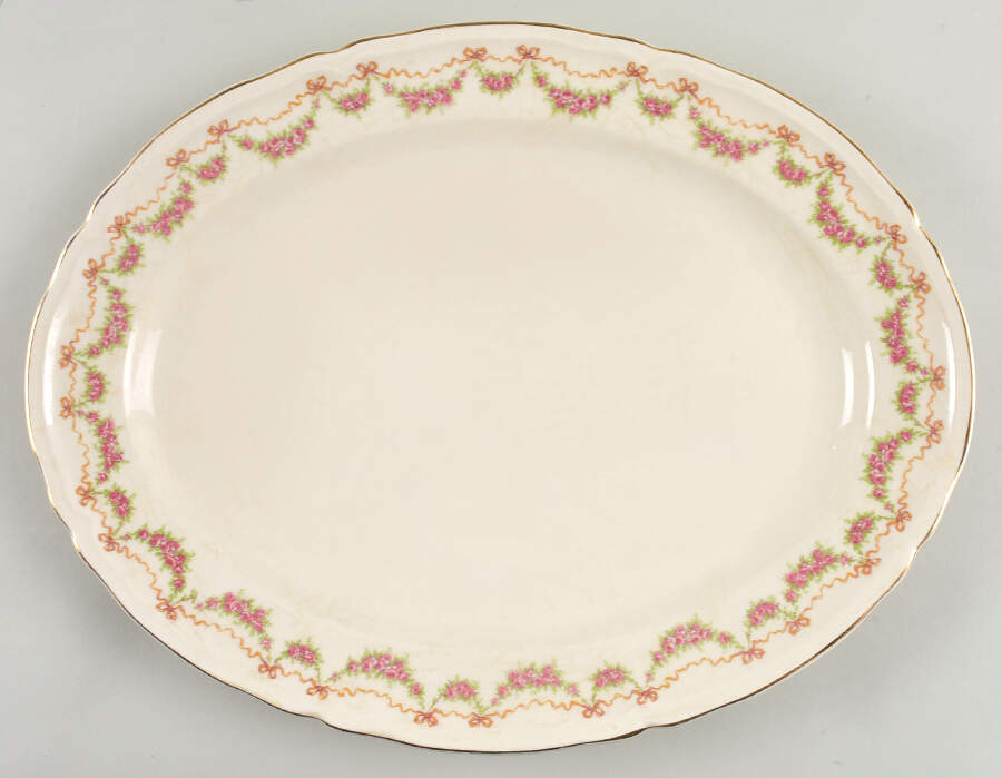 KNO206 15" Oval Serving Platter by Edwin Knowles-1