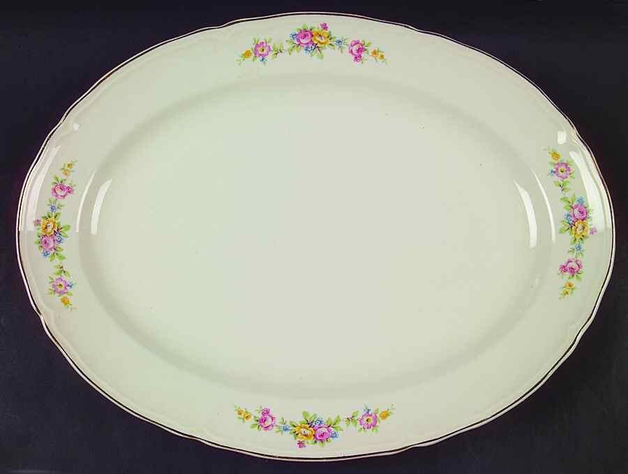 716-EI 15" Oval Serving Platter by Edwin Knowles-1