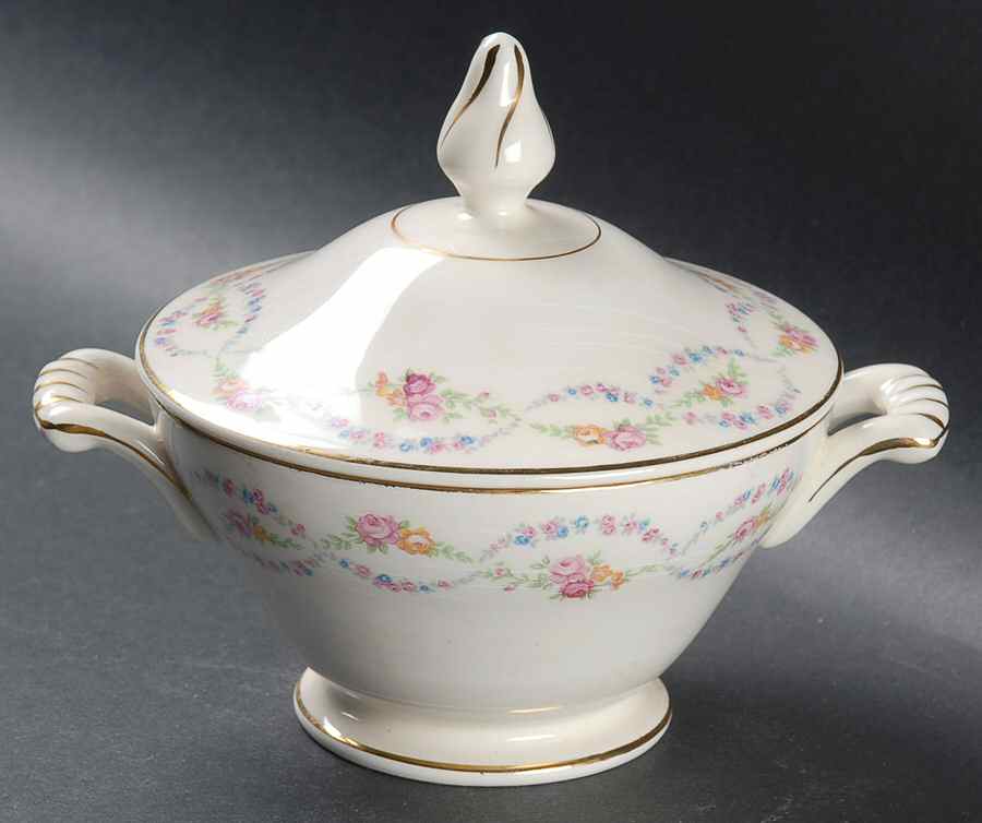 KNO242 Sugar Bowl & Lid by Edwin Knowles-1