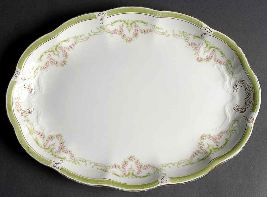 KNO249 14" Oval Serving Platter by Edwin Knowles-1