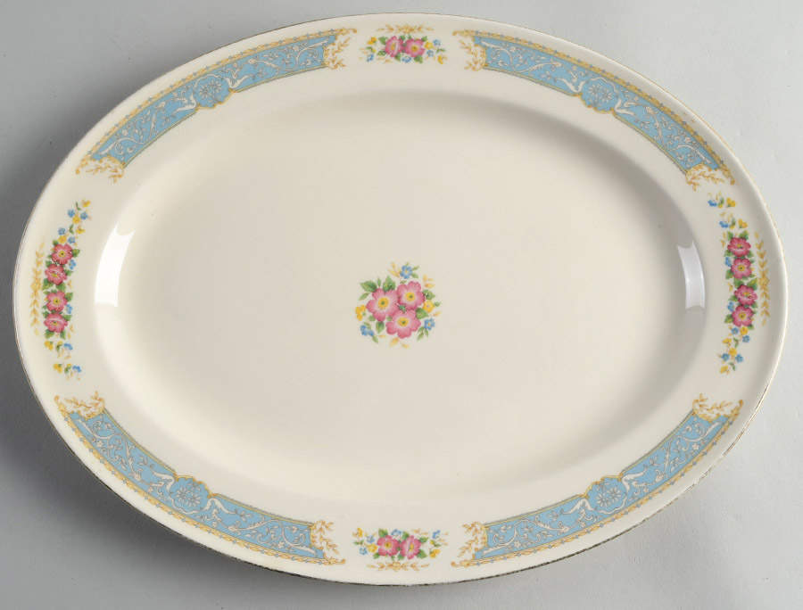 82681 13" Oval Serving Platter by Edwin Knowles-1
