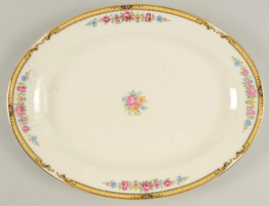 59031 11" Oval Serving Platter by Edwin Knowles-1