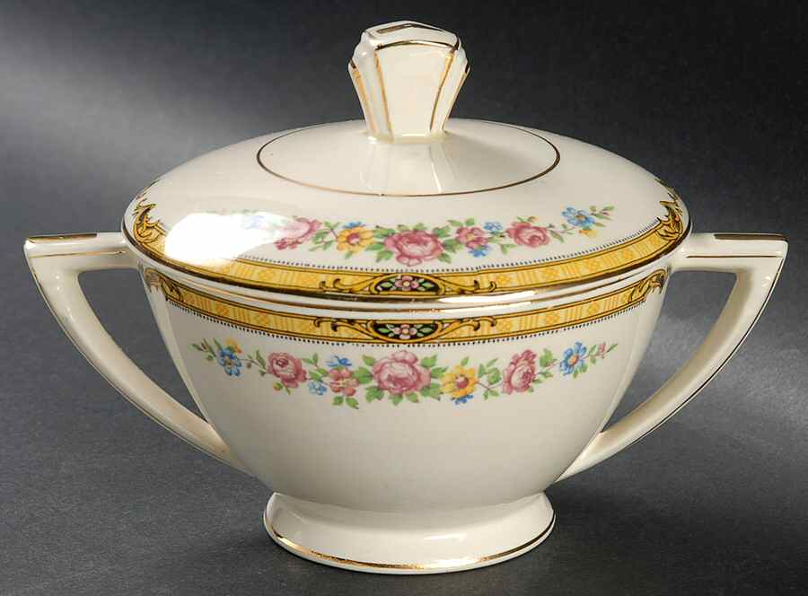 59031 Sugar Bowl & Lid by Edwin Knowles-1