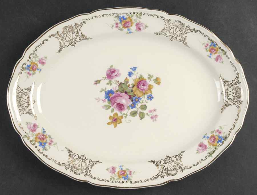 KNO299 13" Oval Serving Platter by Edwin Knowles-1