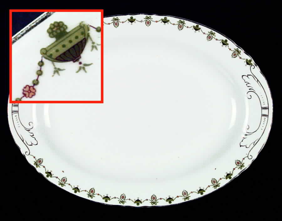 KNO309 14" Oval Serving Platter by Edwin Knowles-1