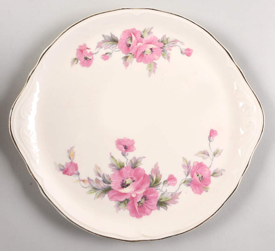 1657-E1 Handled Cake Plate by Edwin Knowles-1